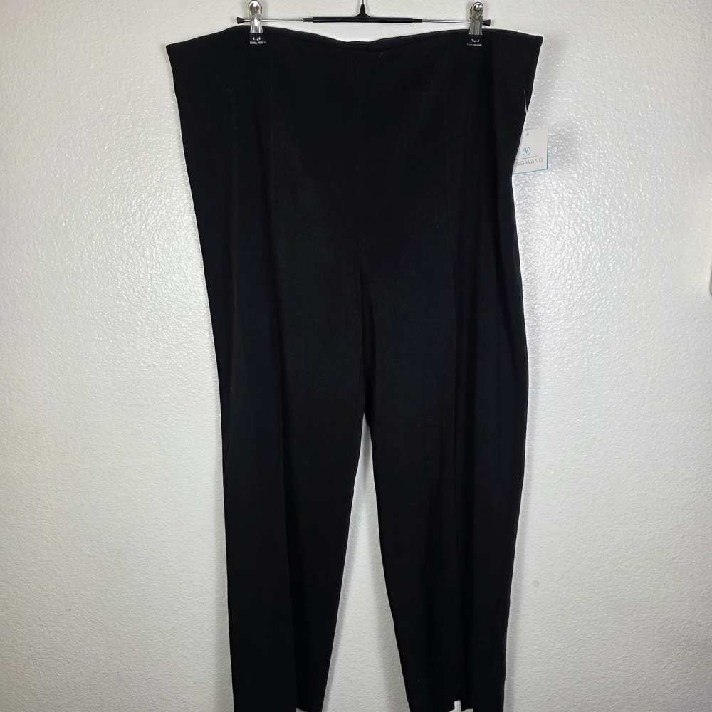 Ming Wang Plus Size Knit Pull-On Ankle Pants Women's Size 3X Black